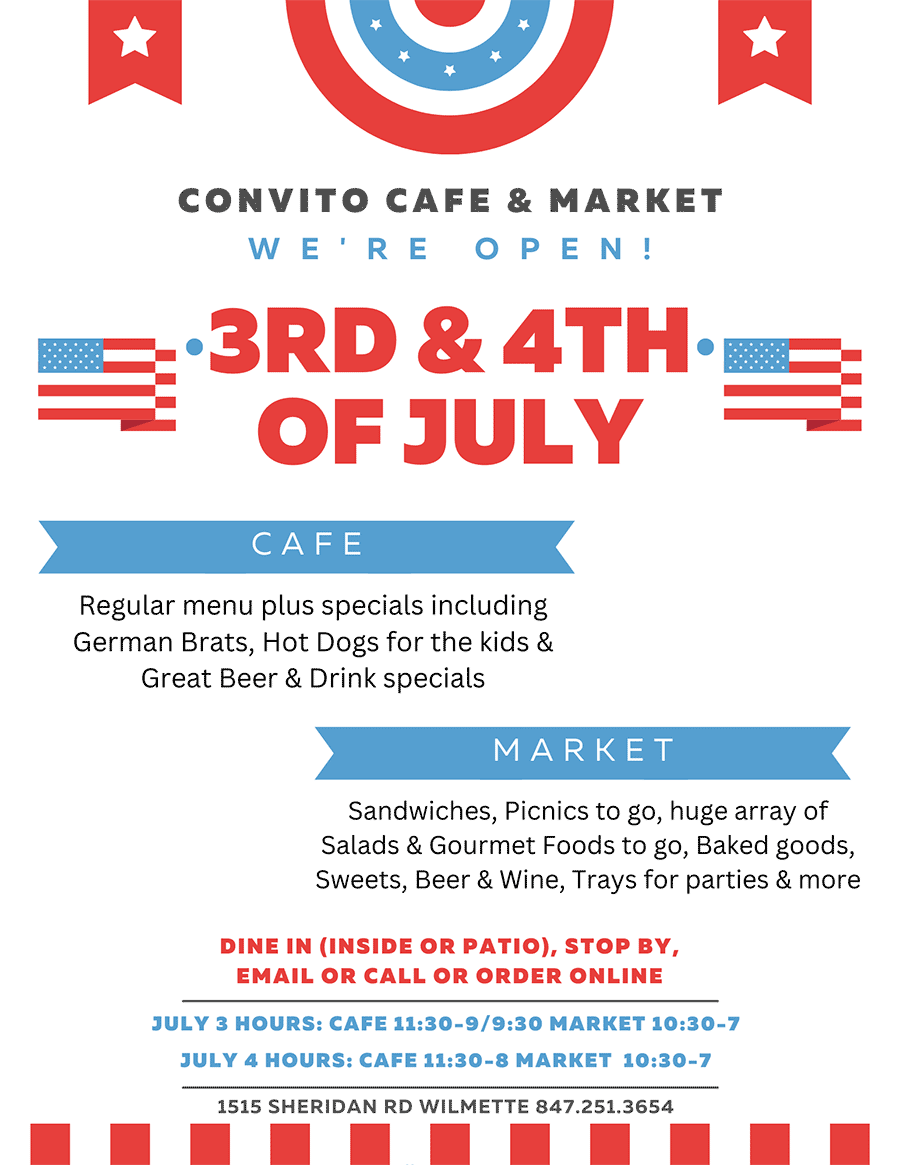 Convito 4th of July Hours - 2024