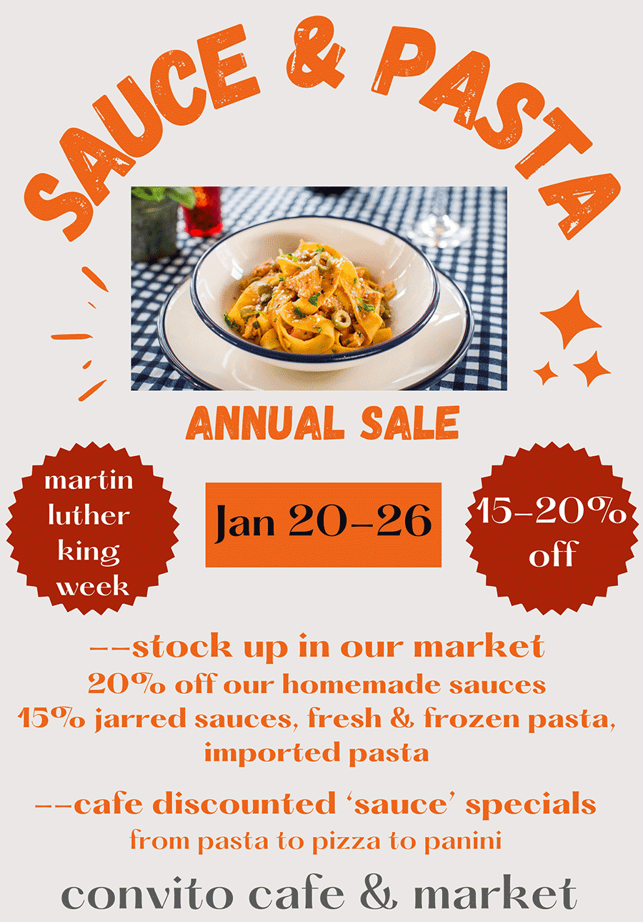 Convito Market Sauce & Pasta Sale 2025